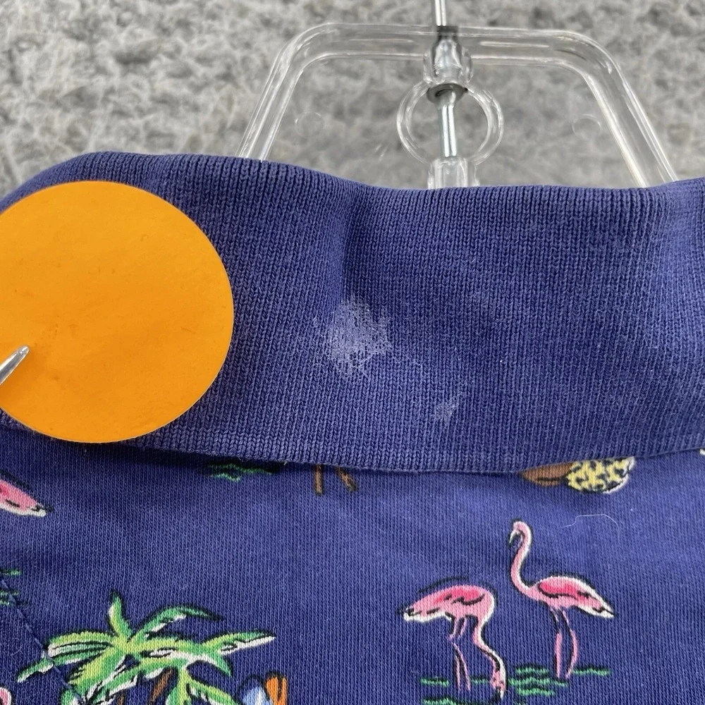 Ralph Lauren Polo Shirt Men's XXL Blue Classic Fit Preppy Surf Flamingo Academia